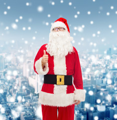 man in costume of santa claus