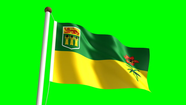 Saskatchewan flag (seamless & green screen)