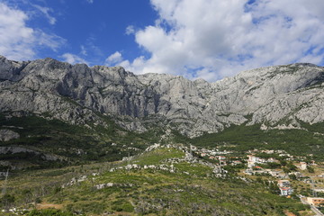 Fototapeta na wymiar Mountain above Makarska in Croatia