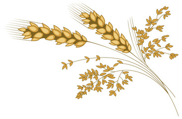 Stylized ear of wheat
