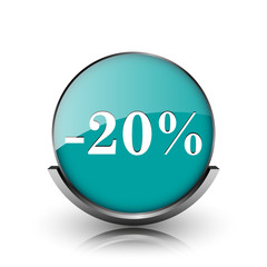 20 percent discount icon