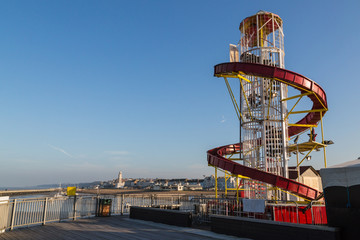 Helter skelter on the pier in Herne Bay, Kent