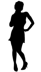 Vector silhouette of a woman.