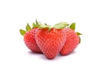 Strawberries isolated on white background