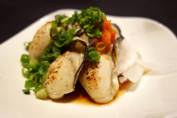 牡蛎のぽん酢炒め