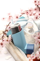 Asthma inhalers with inhalation mask