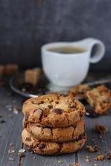 Fresh homemade chocolate chip cookies