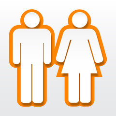 Man & Woman restroom emblem