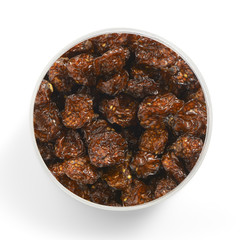 inca berries in a glass jar shot from above