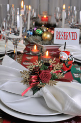 Fragment serving Christmas table