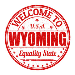 Welcome to Wyoming stamp