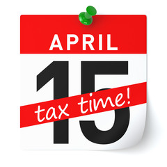 Tax Time Calendar Paper