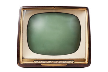 Retro TV with wooden case