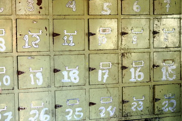 PO.boxes in post office. Pokhara-Nepal. 0741