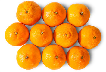 Ripe Juicy Orange Tangerines