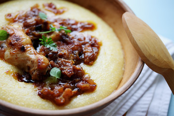 polenta with a sauce