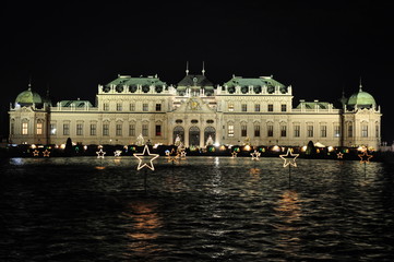 Belvedere palace in the Advent time (Vienna)