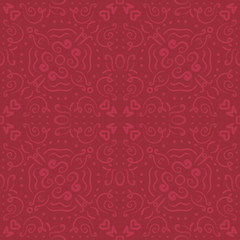 Vector romantic dark red seamless pattern