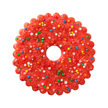 Round Red Christmas Cookie