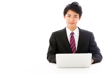 asian businessman on working image