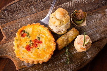 Savory pastry selection