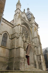 Fototapeta na wymiar Church of Saint Leonard, Fougeres, Région Bretagne, France