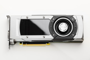 professional gaming graphic card, white background