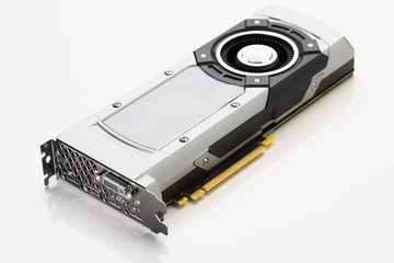 professional gaming graphic card, white background