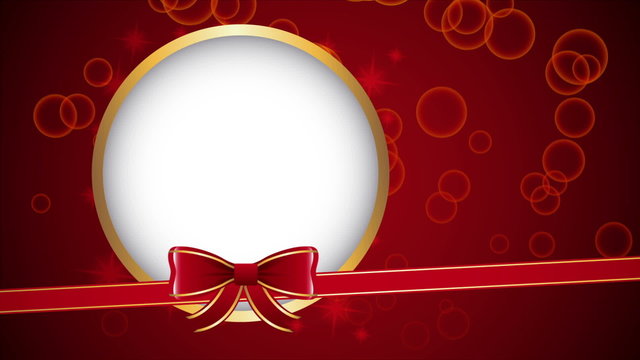 Red ribbon gift, Video Animation, HD 1080