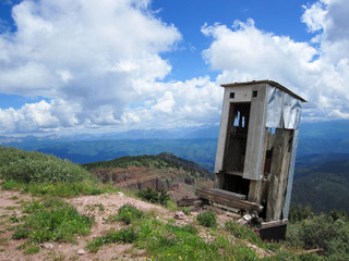 Outhouse on a cliff