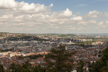 Fototapeta na wymiar Scenic rooftop view of Stuttgart, Germany