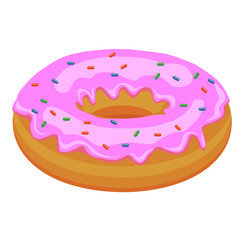 Pink donut with sprinkles