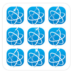 Atomic Symbols with various flying elements