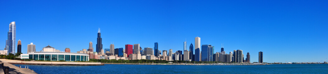 Chicago skyline from Adler Planetarium