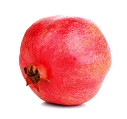 Juicy ripe pomegranate, isolated on white