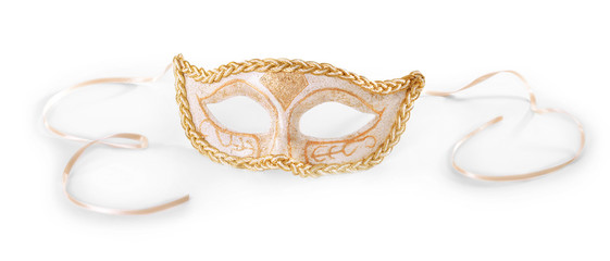 Beautiful carnival mask isolated on white