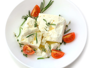 Feta cheese close-up