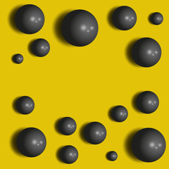 3D yellow abstract background