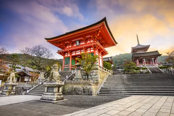 Tuinposter Kyoto, Japan Kiyomizu-dera boeddhistische tempel © SeanPavonePhoto