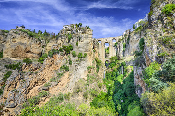 Fototapeta na wymiar Ronda, Spain at Puento Nuevo Bridge