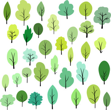 set of different trees