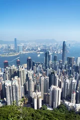 Foto op Canvas Hong Kong skyline view from the Victoria Peak. © fazon