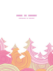 Vector doodle circle texture Christmas tree silhouette pattern