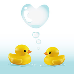 BATH DUCK with love Bubbles