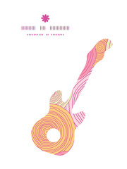 Vector doodle circle texture guitar music silhouette pattern
