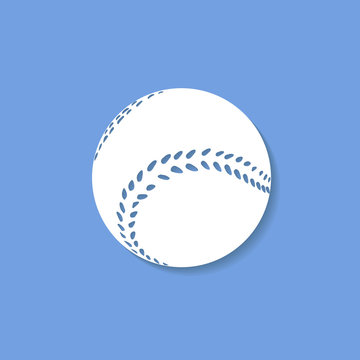 Baseball ball on blue background