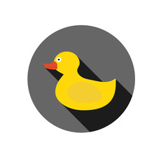 BATH DUCK ,Flat style with long shadows