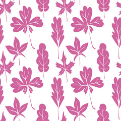 Obraz premium vector seamless pattern with leaves