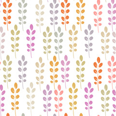 vector seamless pattern with leaves