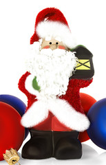 Santa Claus and Christmas toys, balls